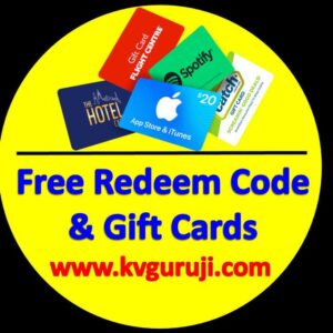 KV Guruji Free Gift Cards, Redeem Codes, Google Play