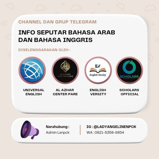 INFO SEPUTAR BAHASA ARAB DAN INGGRIS