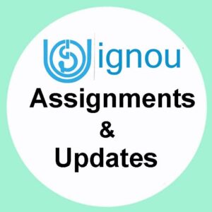 IGNOU Solved Assignments