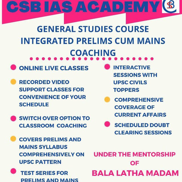 Balalatha's CSB IAS ACADEMY