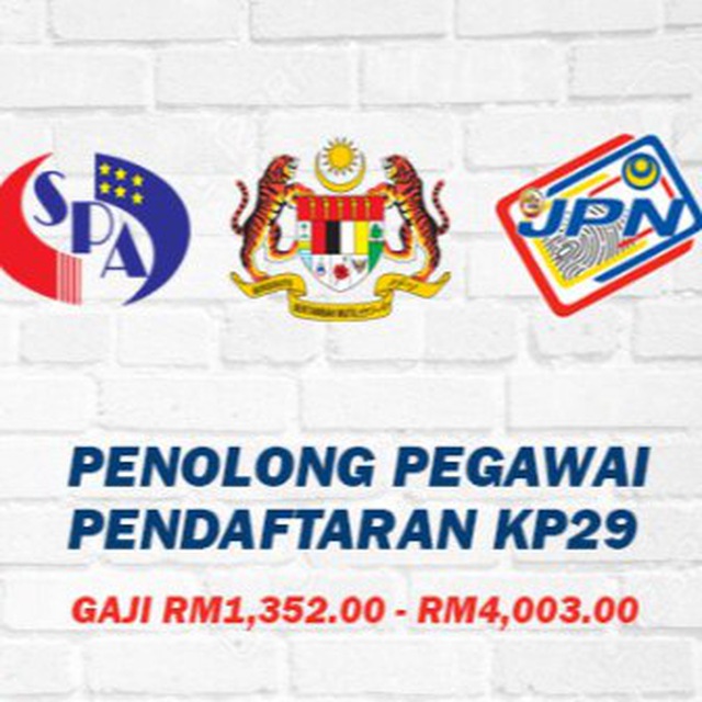 PENOLONG PEGAWAI PENDAFTARAN KP29