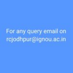 IGNOU RC JODHPUR
